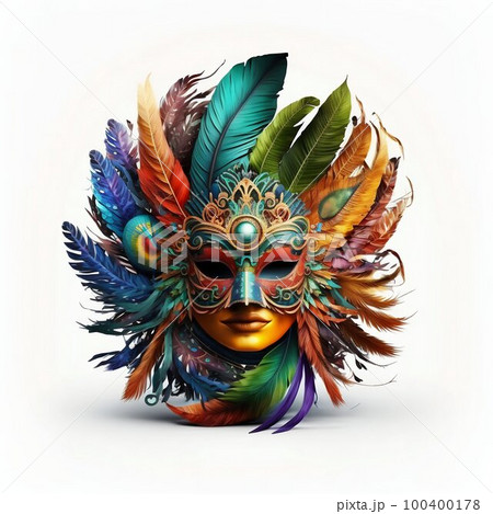 Carnival colorful mask. Generative AI Carnival colorful mask. Generative AI 100400178