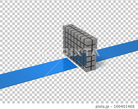 進路を塞ぐ強固な壁。予想外のアクシデント。 100401468