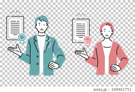 A set of men and women who have acquired qualifications in reskilling A set of men and women who have acquired qualifications in reskilling 100401751