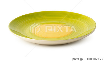 New ceramic plate isolated on white background 100402177