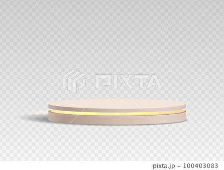 Abstract realistic cylinder pedestal podium vector illustration Abstract realistic cylinder pedestal podium vector illustration 100403083