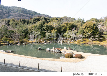 京都　嵯峨嵐山「天龍寺 曹源池庭園」 100403672