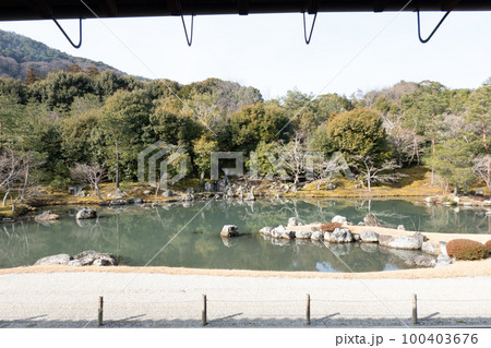 京都　嵯峨嵐山「天龍寺 曹源池庭園」 100403676