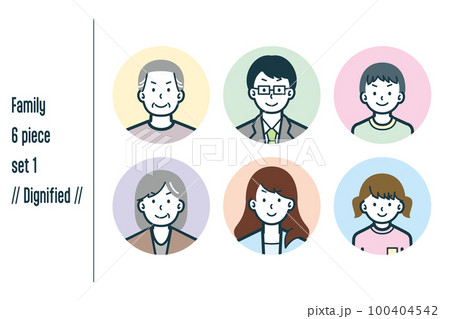 凛々しい3世代の家族の6点セットno.1 凛々しい3世代の家族の6点セットno.1 100404542