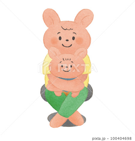 病院で診察するときの子どもの押さえ方の例 ウサギのキャラクター 手描きイラスト素材 病院で診察するときの子どもの押さえ方の例 ウサギのキャラクター 手描きイラスト素材 100404698