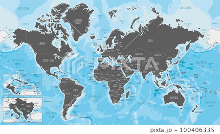 Highly detailed World Map vector illustration. Editable and clearly labeled layers. 100406335