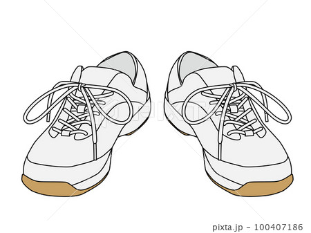 靴 スニーカー 体育館履きのイラスト素材 [100407186] - PIXTA