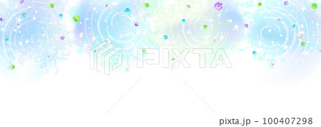 水辺や空をイメージした幻想的な背景イラスト 100407298