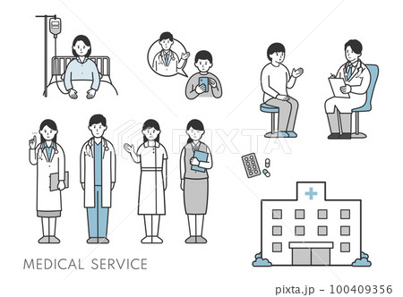 医療系（メディカル）イラストセット 100409356