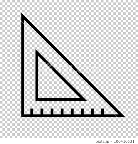 シンプルな三角定規のアイコン。ベクター。 シンプルな三角定規のアイコン。ベクター。 100410531