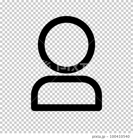 簡單的人圖標。用戶或頭像。向量。 100410540