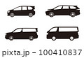 ファミリーカー・ミニバン・自動車シルエット・セット 100410837