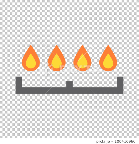 gas stove icon. Gas stove and fire. vector. 100410960