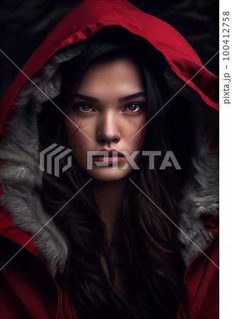 Abstract portrt of a beautiful fantasy girl. Fashionable cute woman. Creative beautiful girl. Generative AI Art. Abstract portrt of a beautiful fantasy girl. Fashionable cute woman. Creative beautiful girl. Generative AI Art. 100412758