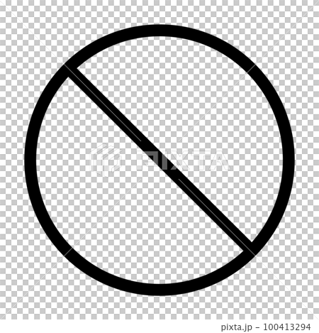 Stop mark/prohibition mark black 100413294