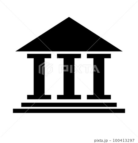 古い神殿のアイコン。歴史的建造物。ベクター。 古い神殿のアイコン。歴史的建造物。ベクター。 100413297