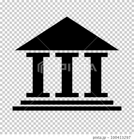 古い神殿のアイコン。歴史的建造物。ベクター。 古い神殿のアイコン。歴史的建造物。ベクター。 100413297