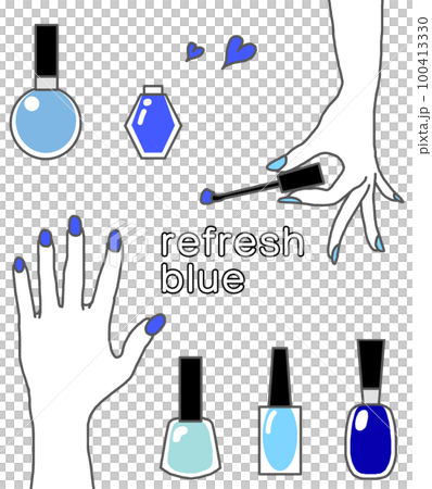 藍色指甲 藍色指甲 100413330