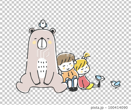 クマと子ども 100414090