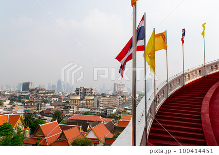 The Golden Mount at Wat Saket, A Landmarks of Bangkok THAILAND The Golden Mount at Wat Saket, A Landmarks of Bangkok THAILAND 100414451