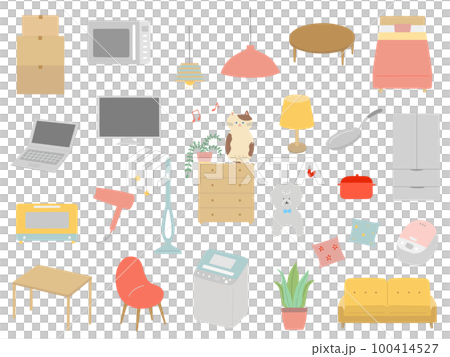 New life moving illustration set 100414527