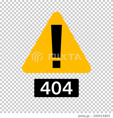 404 exclamation caution icon. vector. 100414805