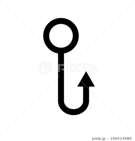 海の釣り針アイコン。釣り。ベクター。 100414980