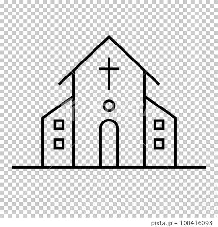 Church icon. chapel building. religion. vector. 100416093
