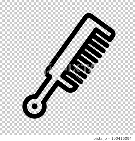 Simple comb icon. hairbrush. Grooming. vector. 100416094