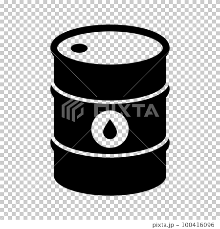 Liquid fuel barrel silhouette icon. fuel oil or paint. vector. 100416096