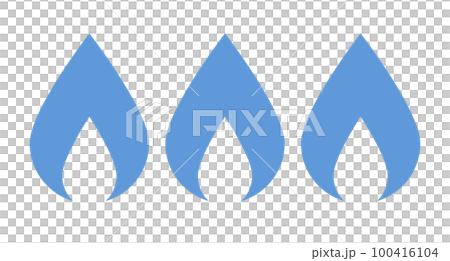 Blue gas stove fire icon. vector. Blue gas stove fire icon. vector. 100416104