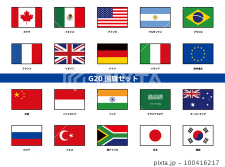 G20国旗　縦横比2：3 セット 100416217