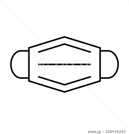 シンプルなマスクのアイコン。フェイスマスク。ベクター。 100416283