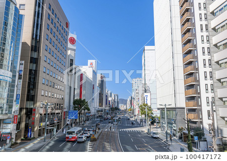 広島県広島市　広島市中心部（胡町〜八丁堀付近）の街並み 100417172