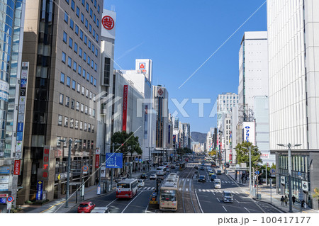 広島県広島市 広島市中心部(胡町〜八丁堀付近)の街並み 広島県広島市 広島市中心部(胡町〜八丁堀付近)の街並み 100417177