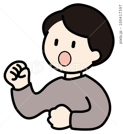 発言する男性のベクターイラスト 100417397
