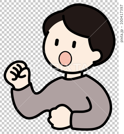 発言する男性のベクターイラスト 100417397