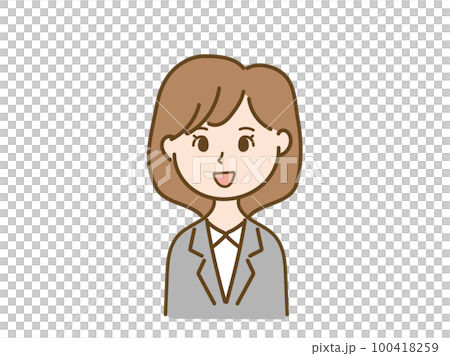 微笑西裝女上班族_color 微笑西裝女上班族_color 100418259