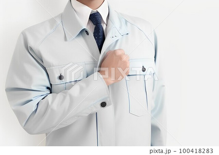 お任せください！　作業服の男性 100418283