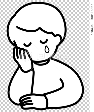 悩む男性のベクターイラスト 100418867