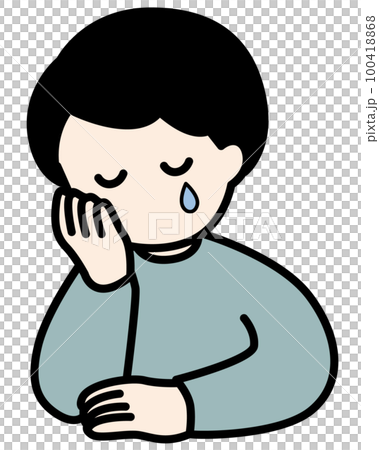 悩む男性のベクターイラスト 100418868