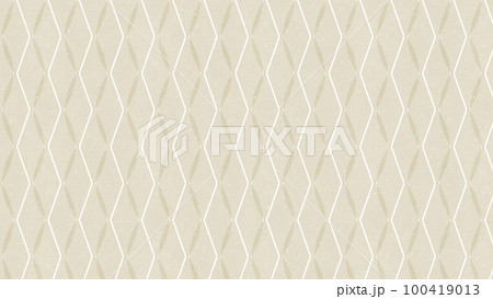 シンプルな幾何学模様の背景パターン（ベージュ） 100419013