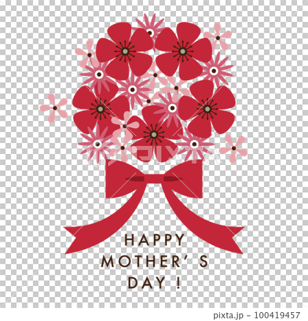 Mother's day with red flowers bouquet Mother's day with red flowers bouquet 100419457