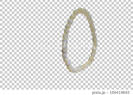 白いブレスレット　雑貨　素材 100419693