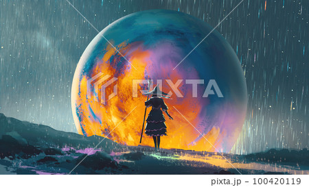 The witch of bright colors 100420119