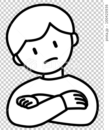 有思想的人的矢量圖解 100420936