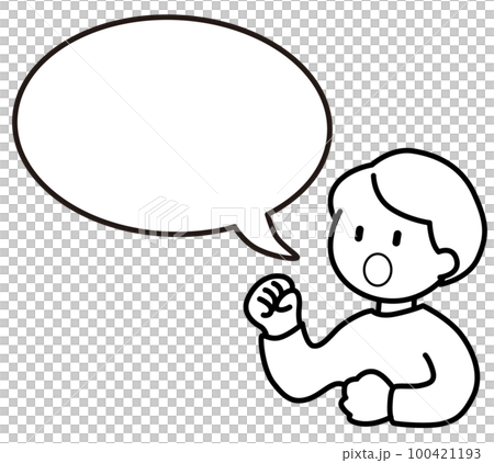 一個人說話的矢量圖 100421193