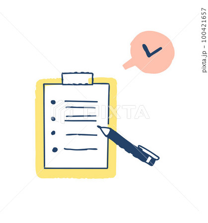 クリップボードとペン クリップボードとペン 100421657