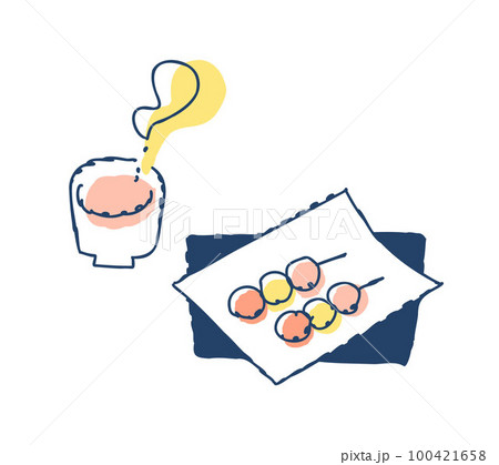 三色団子とお茶 三色団子とお茶 100421658