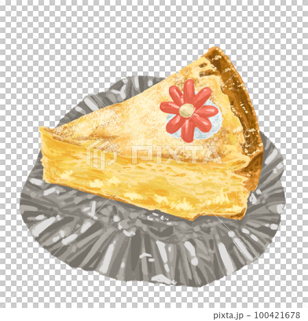 模擬插畫風格芝士蛋糕 模擬插畫風格芝士蛋糕 100421678